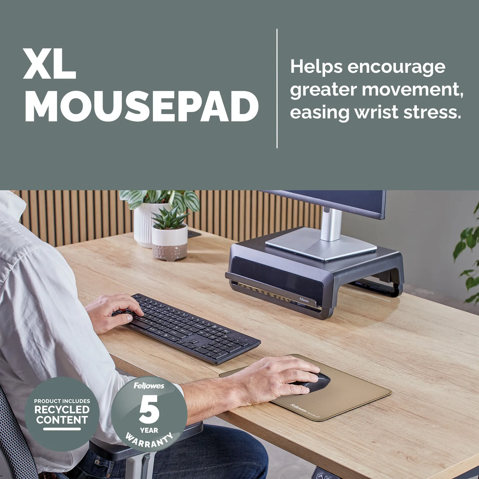 Fellowes Breyta (New) XL Mousepad Sand – slika 2