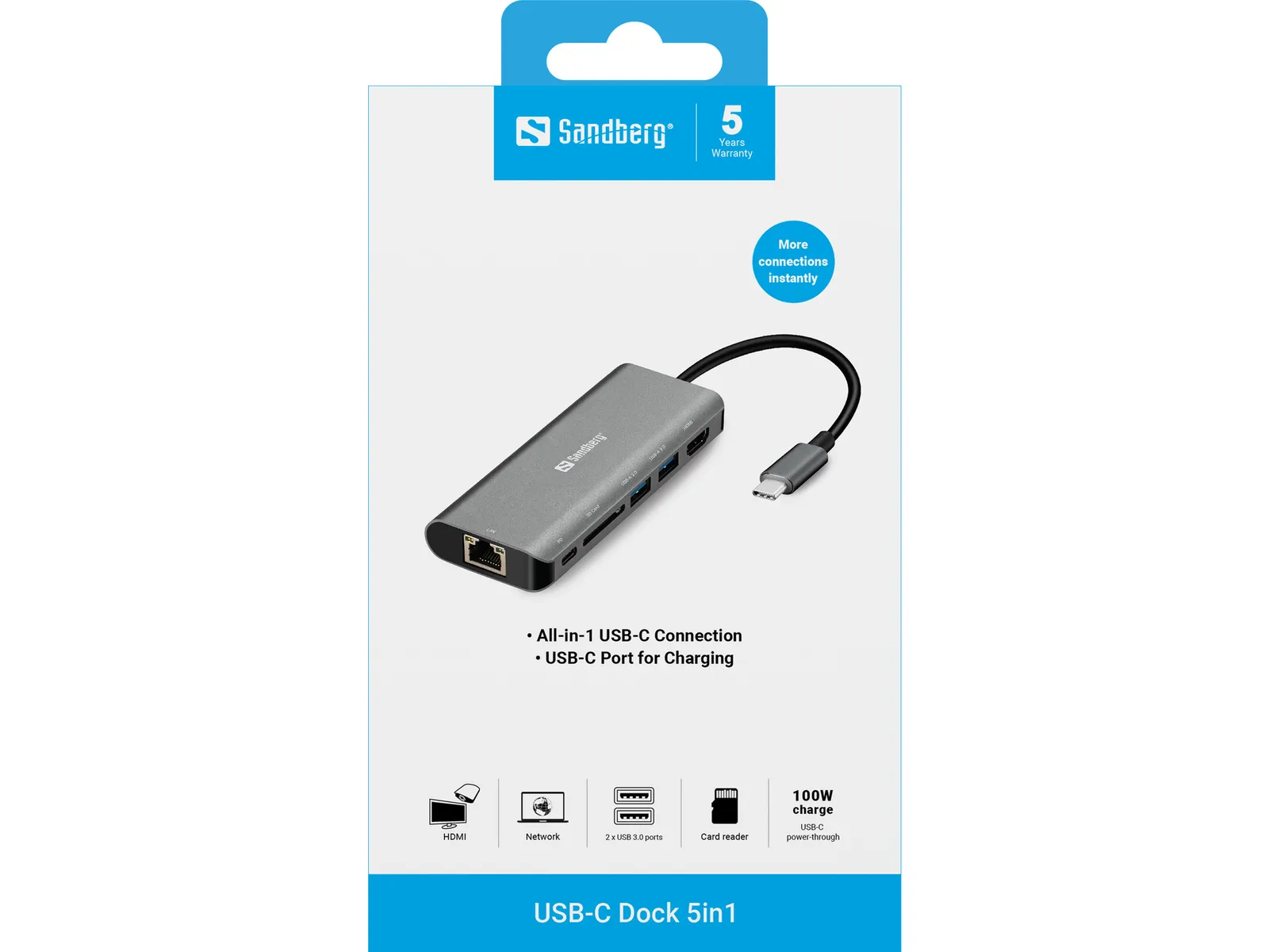 Sandberg 136-18 laptop dock/port replicator – slika 2