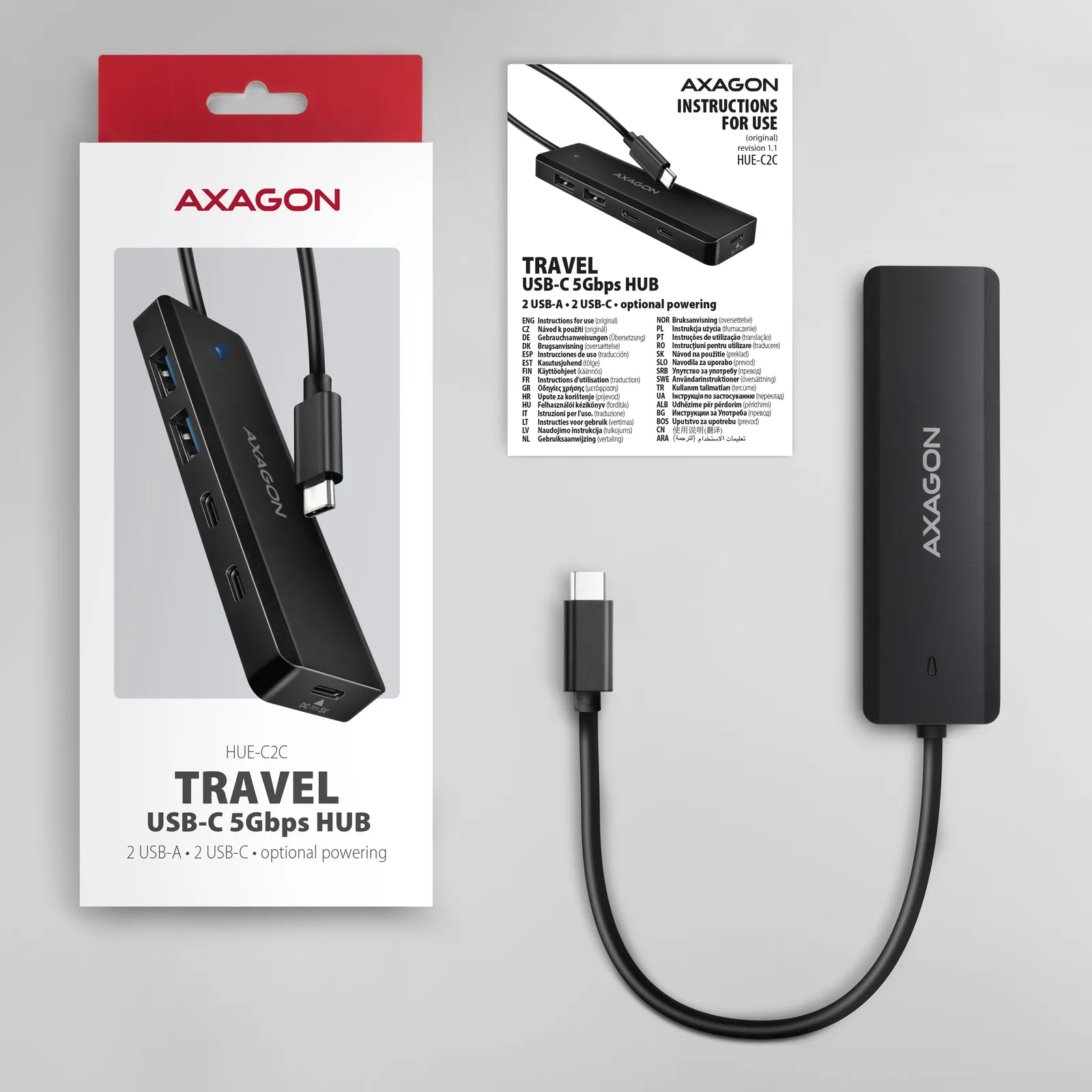 Axagon HUE-C2C interface hub – slika 6