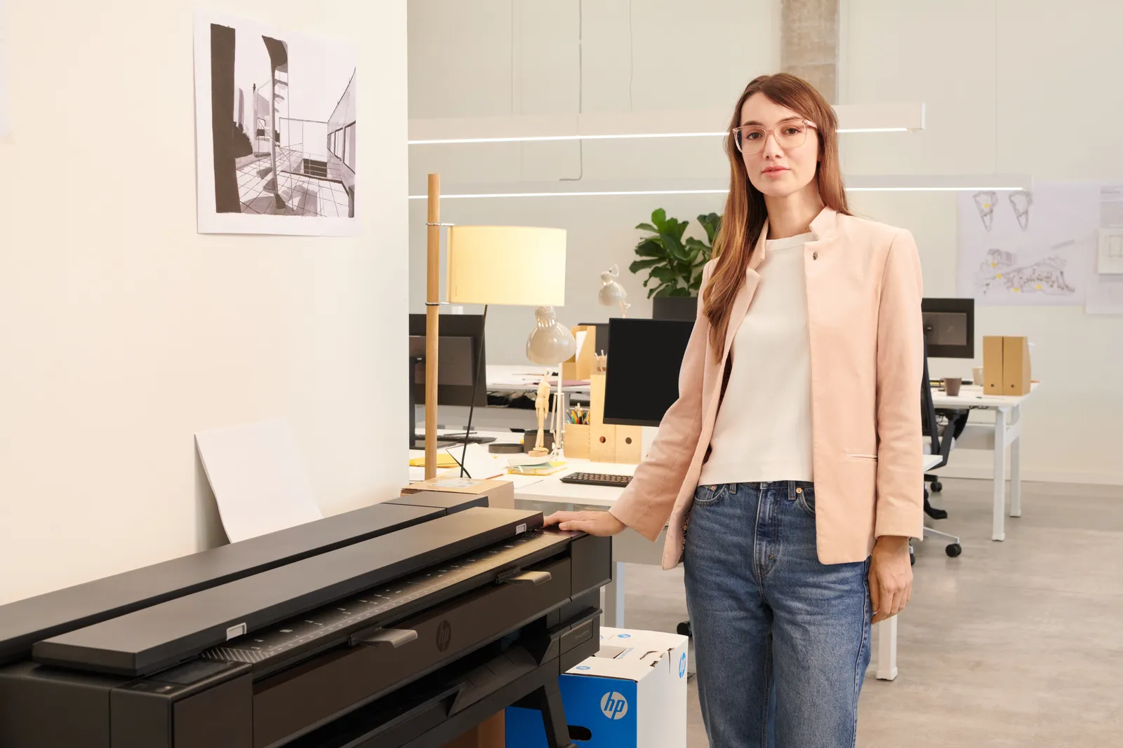 HP DesignJet T850 36-in Multifunction Printer large format printer