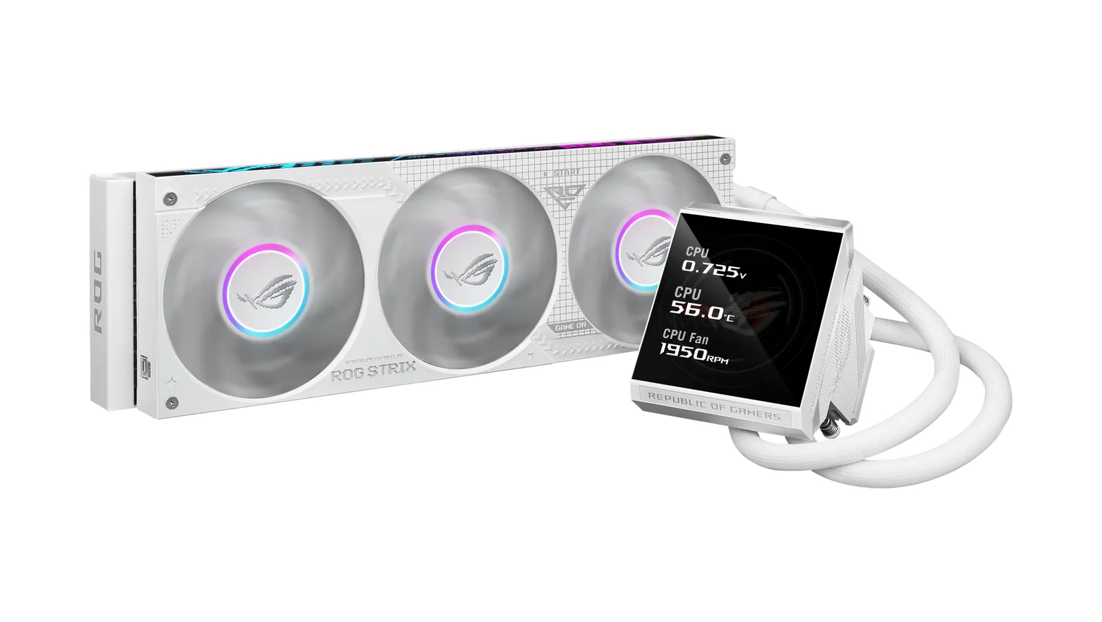 ASUS ROG Strix LC IV 360 ARGB LCD White Edition – slika 2