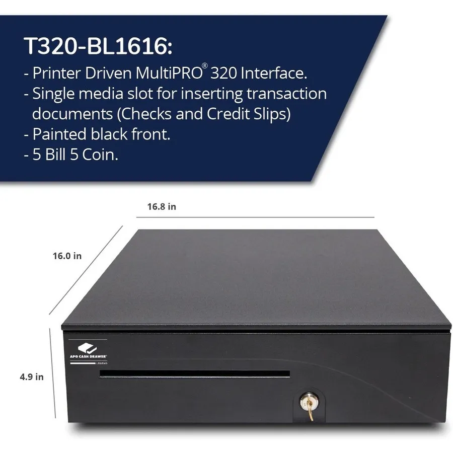 apg Solutions T320BL1616 cash drawer – slika 2
