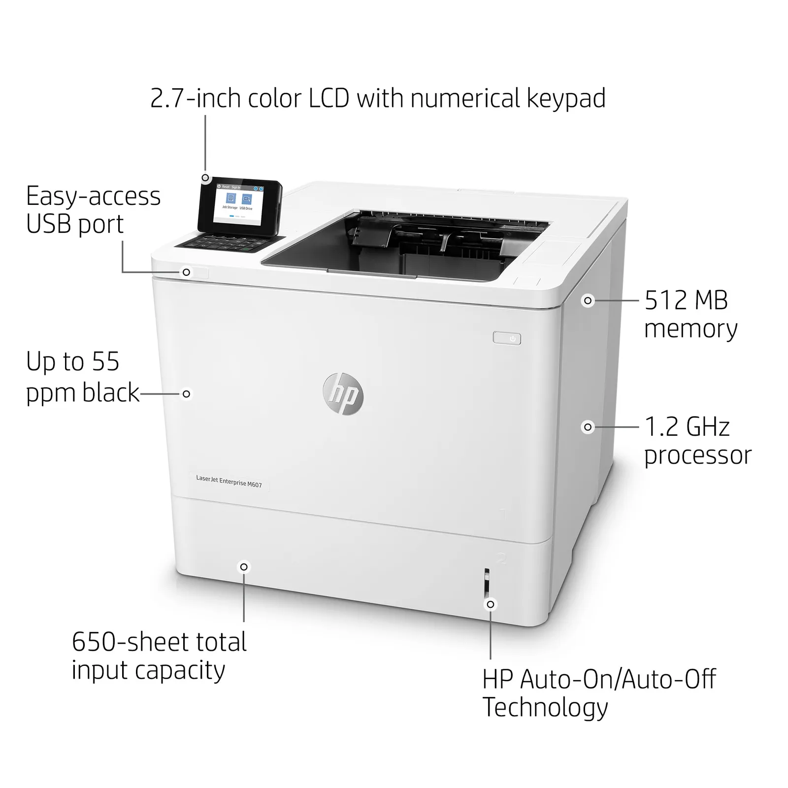 HP LaserJet Enterprise M607n – slika 10