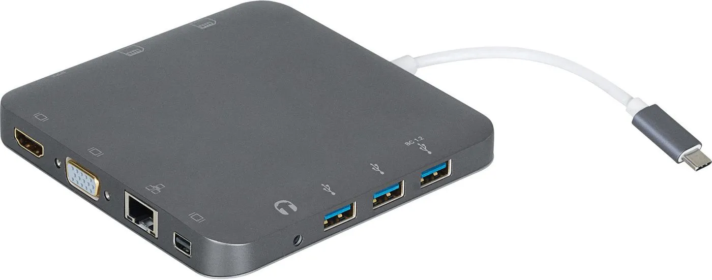 eSTUFF USB-C Docking Hub Grey – slika 4