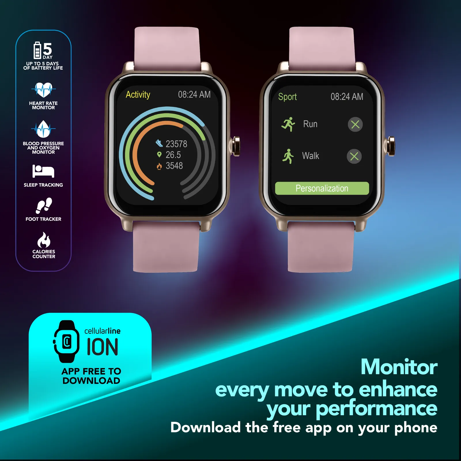 Cellularline BTIONWATCHP smartwatch / sport watch – slika 4
