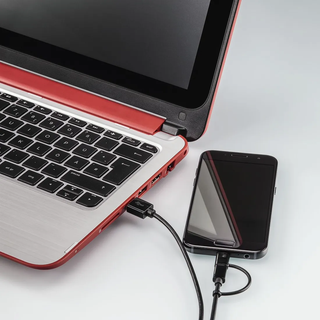 Hama 1m, USB2.0-A/USB2.0 Micro-B + USB2.0-C USB cable – slika 4