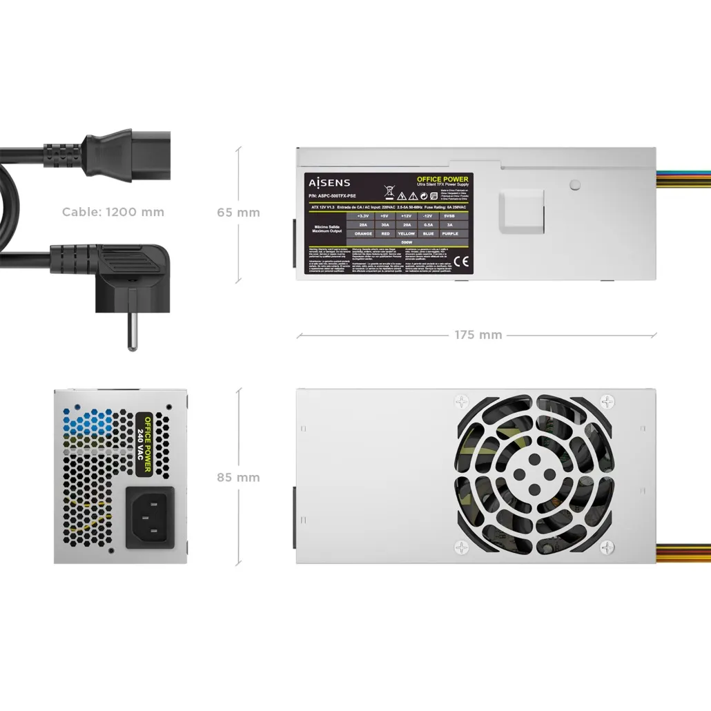 AISENS ASPC-500TFX-PSE power supply unit – slika 3