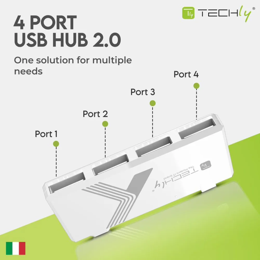 Techly IUSB2-HUB4-WHTY interface hub – slika 3