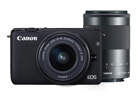 Canon EOS M10 + EF-M 15-45mm f/3.5-6.3 IS STM + EF-M 55-200mm f/4.5-6.3 IS STM + 32GB Bundle – slika 4