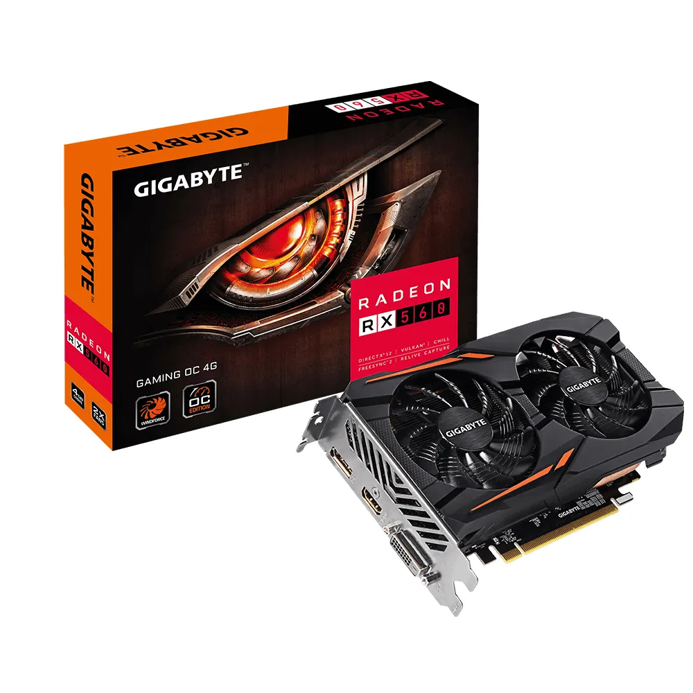 GIGABYTE GAMING GV-RX560GAMING OC-4GD graphics card