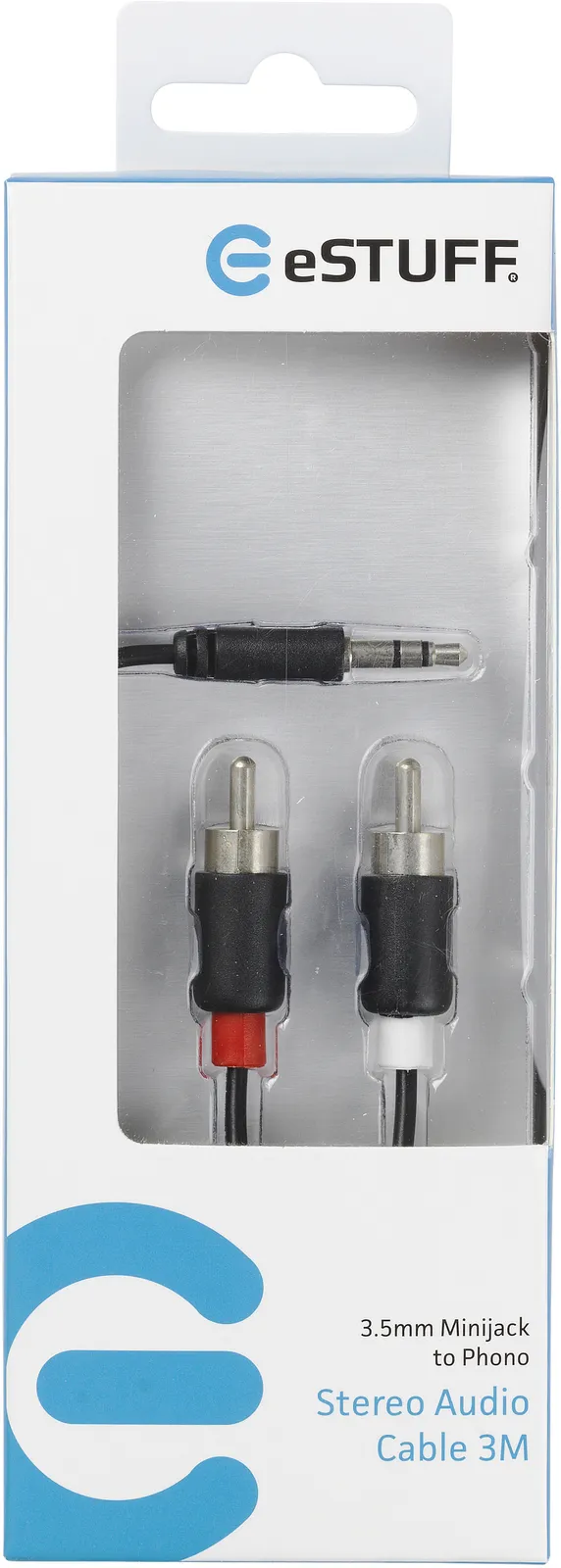 eSTUFF 3.0m 3.5mm - 2x RCA audio cable – slika 2