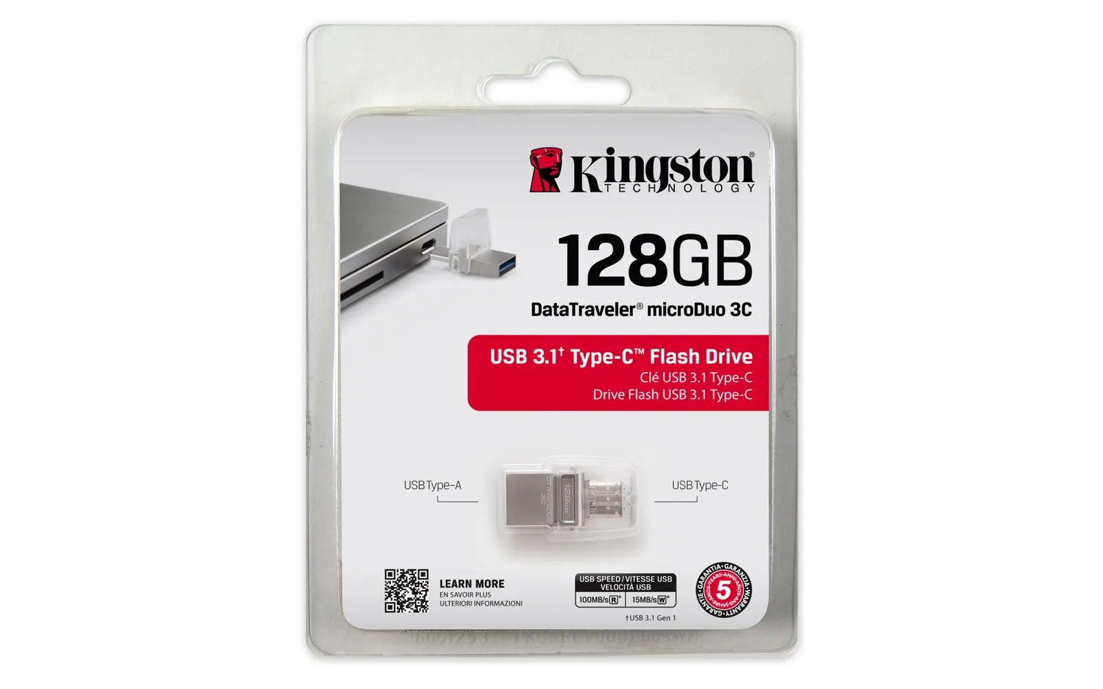 Kingston Technology DataTraveler microDuo 3C 128GB USB flash drive – slika 7