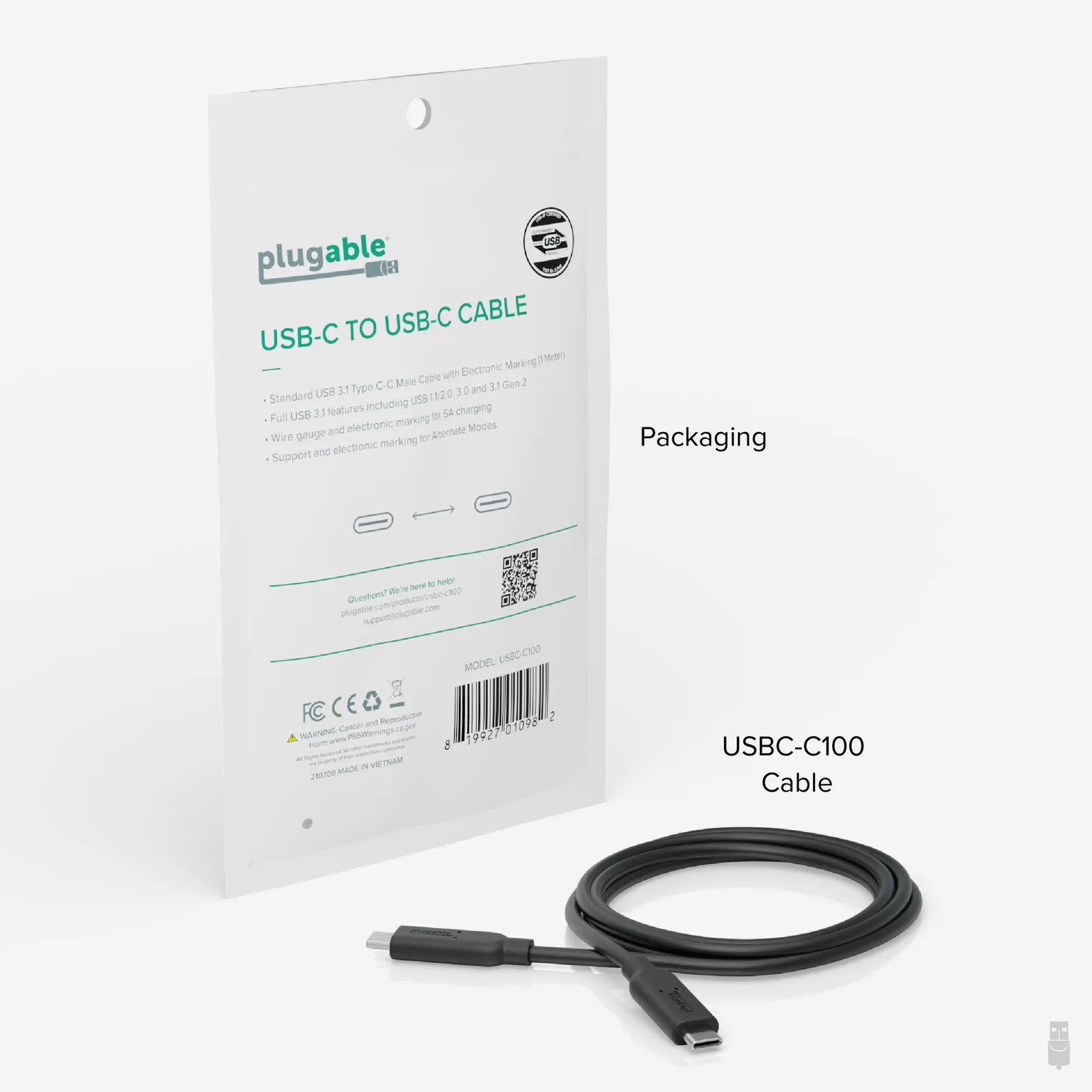 Plugable Technologies USBC-C100 USB cable – slika 4