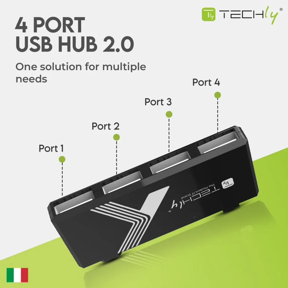 Techly IUSB2-HUB4-BKTY interface hub – slika 3