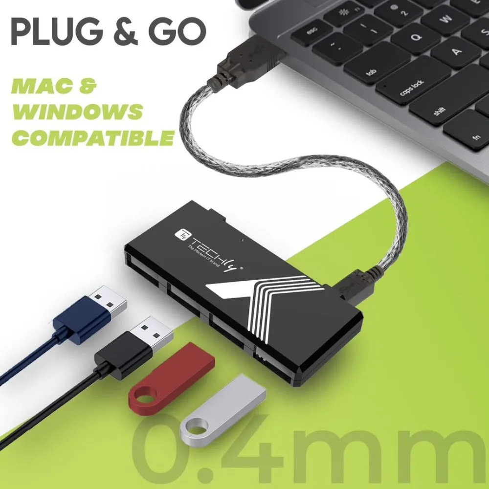 Techly IUSB2-HUB4-BKTY interface hub – slika 5