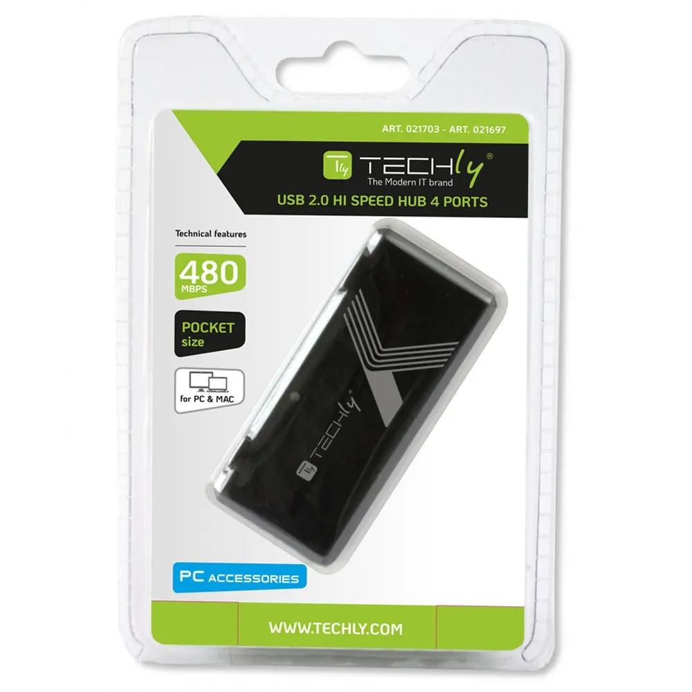 Techly IUSB2-HUB4-BKTY interface hub – slika 2