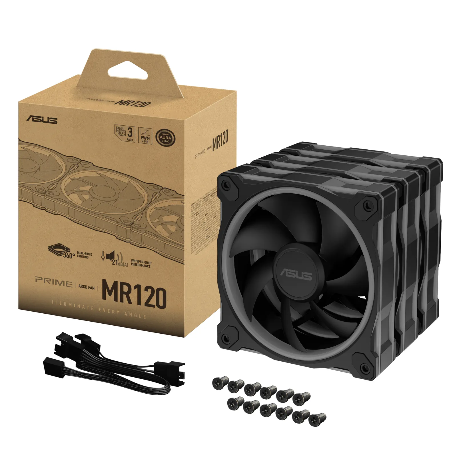 ASUS Prime MR120 ARGB Fan - Triple Pack