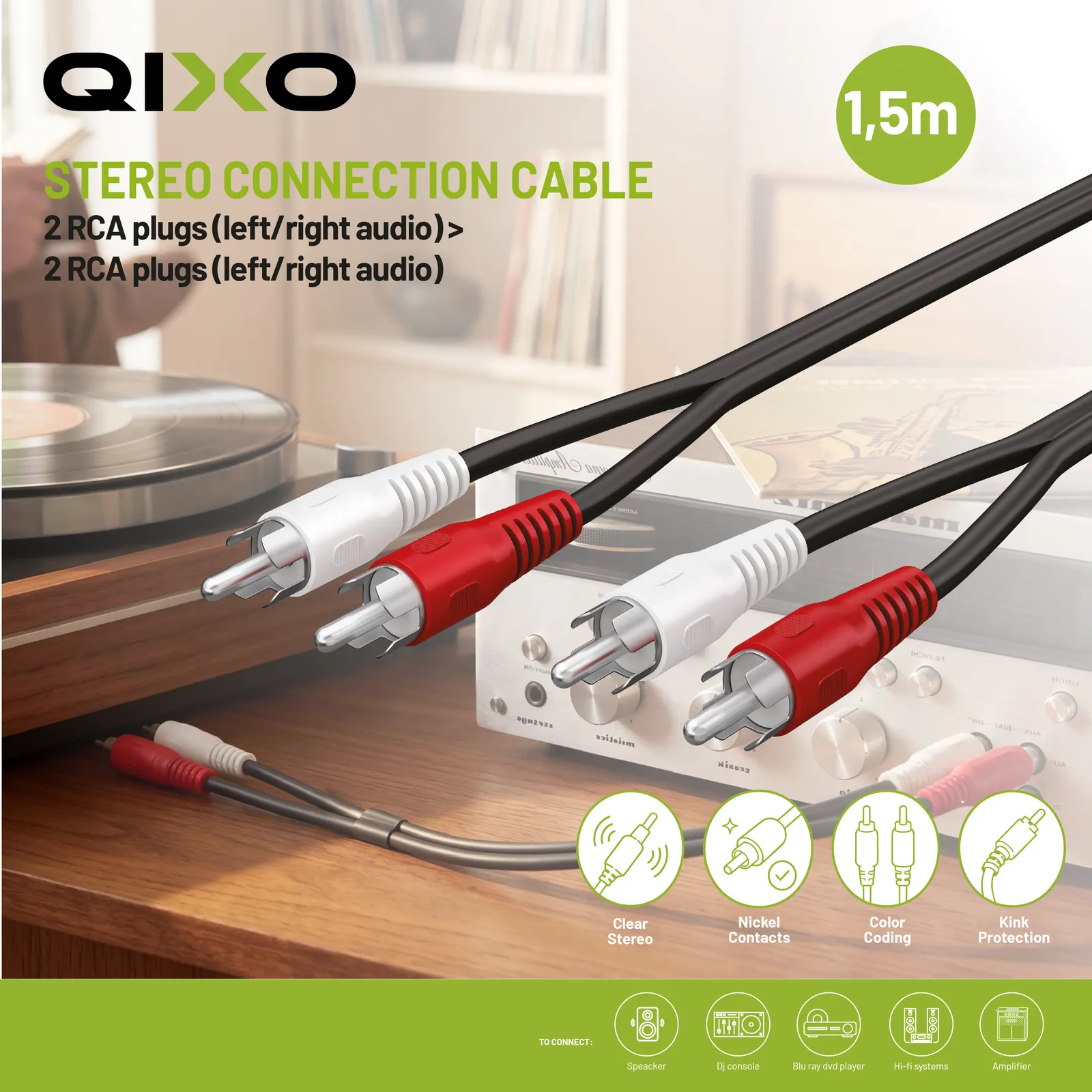 Qixo QXRCA2M1D5MK audio cable – slika 4