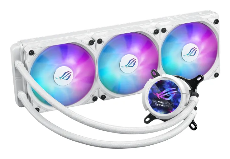 ASUS ROG STRIX LC III 360 ARGB LCD White Edition – slika 3