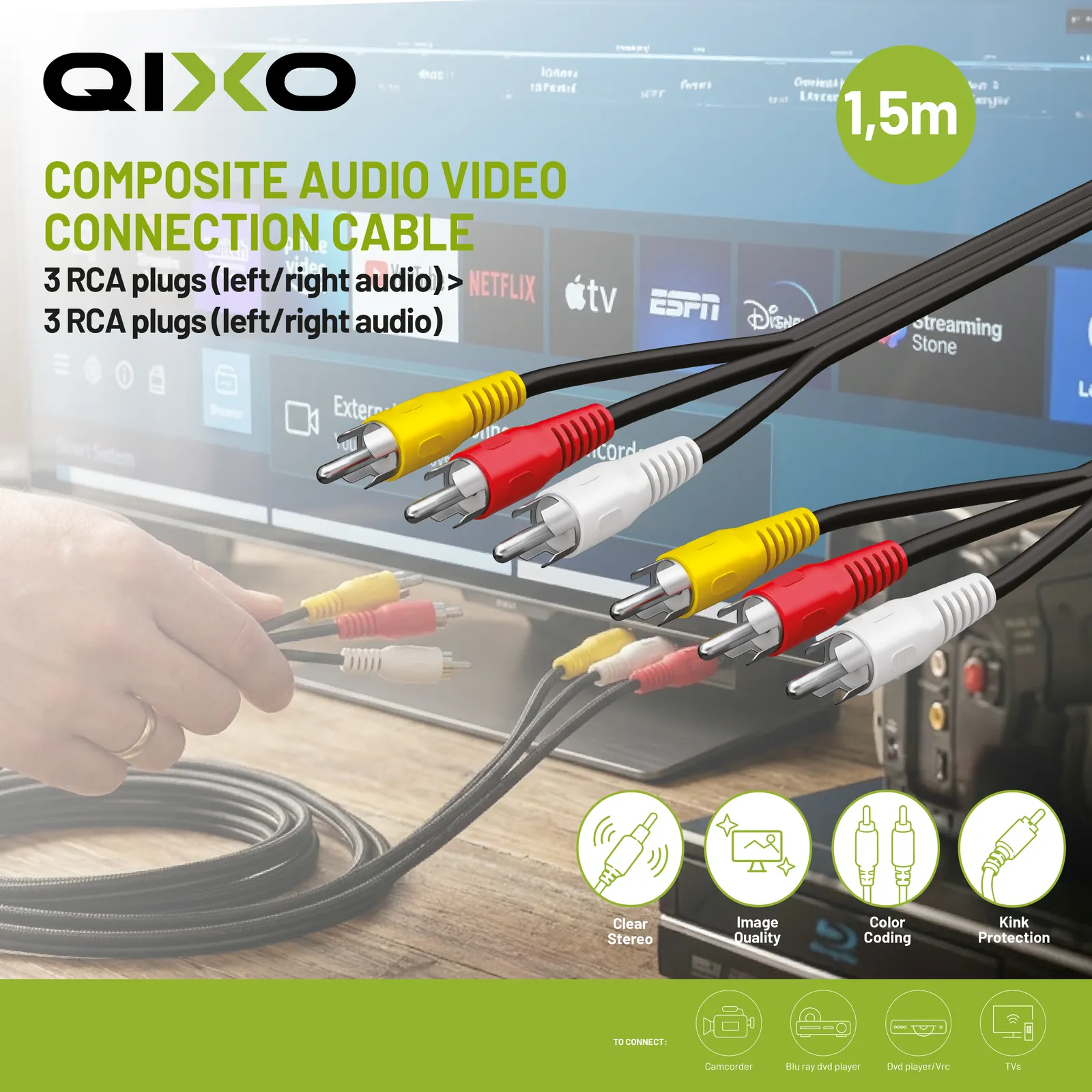 Qixo QXRCA3M1D5MK audio cable – slika 4