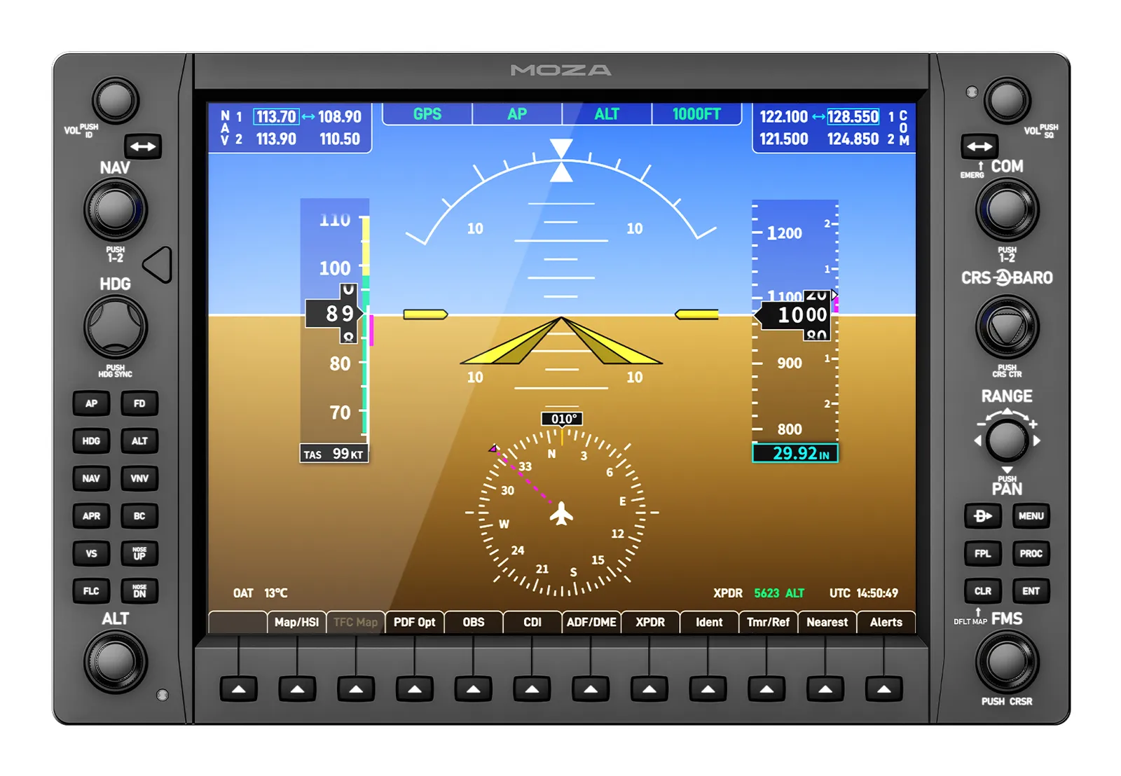 Moza Racing MGX1000 Instrument Panel