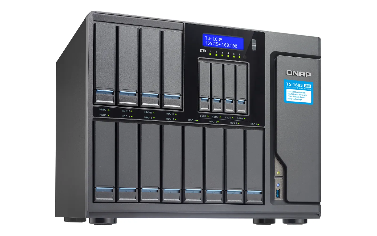 QNAP TS-1685-D1521-32G 48TB (12 x 4TB Seagate IronWolf HDD) – slika 2