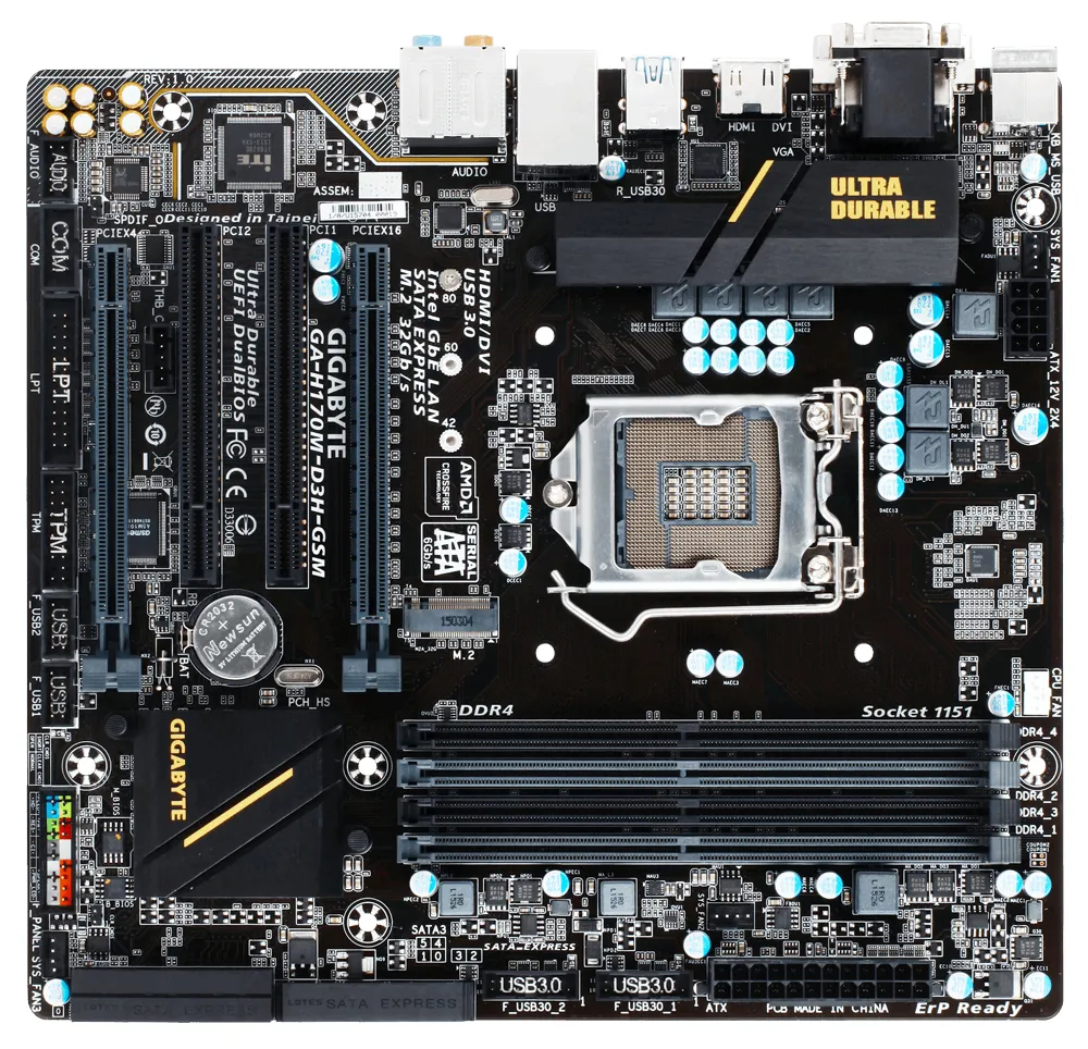 GIGABYTE GA-H170M-D3H-GSM (rev. 1.0)
