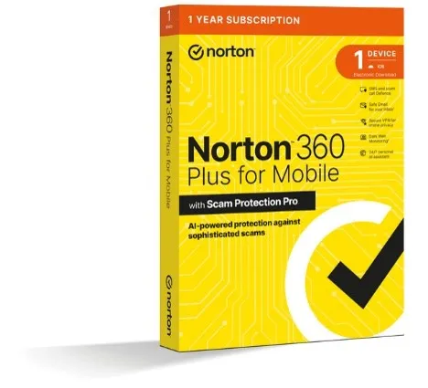 Norton 360 Plus for Mobile BN, 1 User, 1 Device, 12 Months, Retail