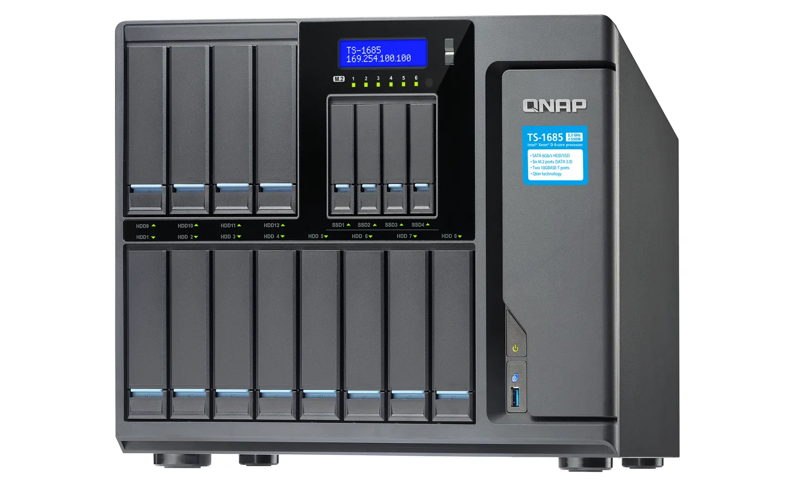 QNAP TS-1685-D1521-32G 48TB (12 x 4TB Seagate IronWolf HDD) – slika 4