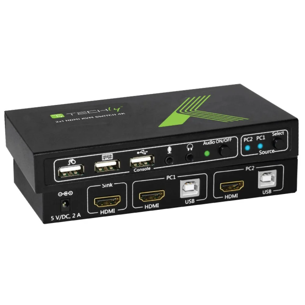 Techly 2x1 USB HDMI 4Kx2K IDATA KVM-HDMI2U KVM switch