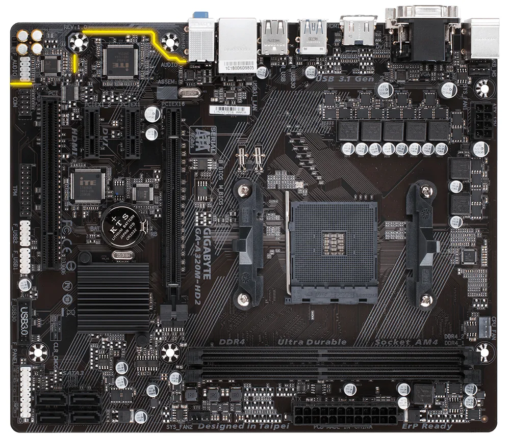 GIGABYTE GA-A320M-HD2 motherboard – slika 3