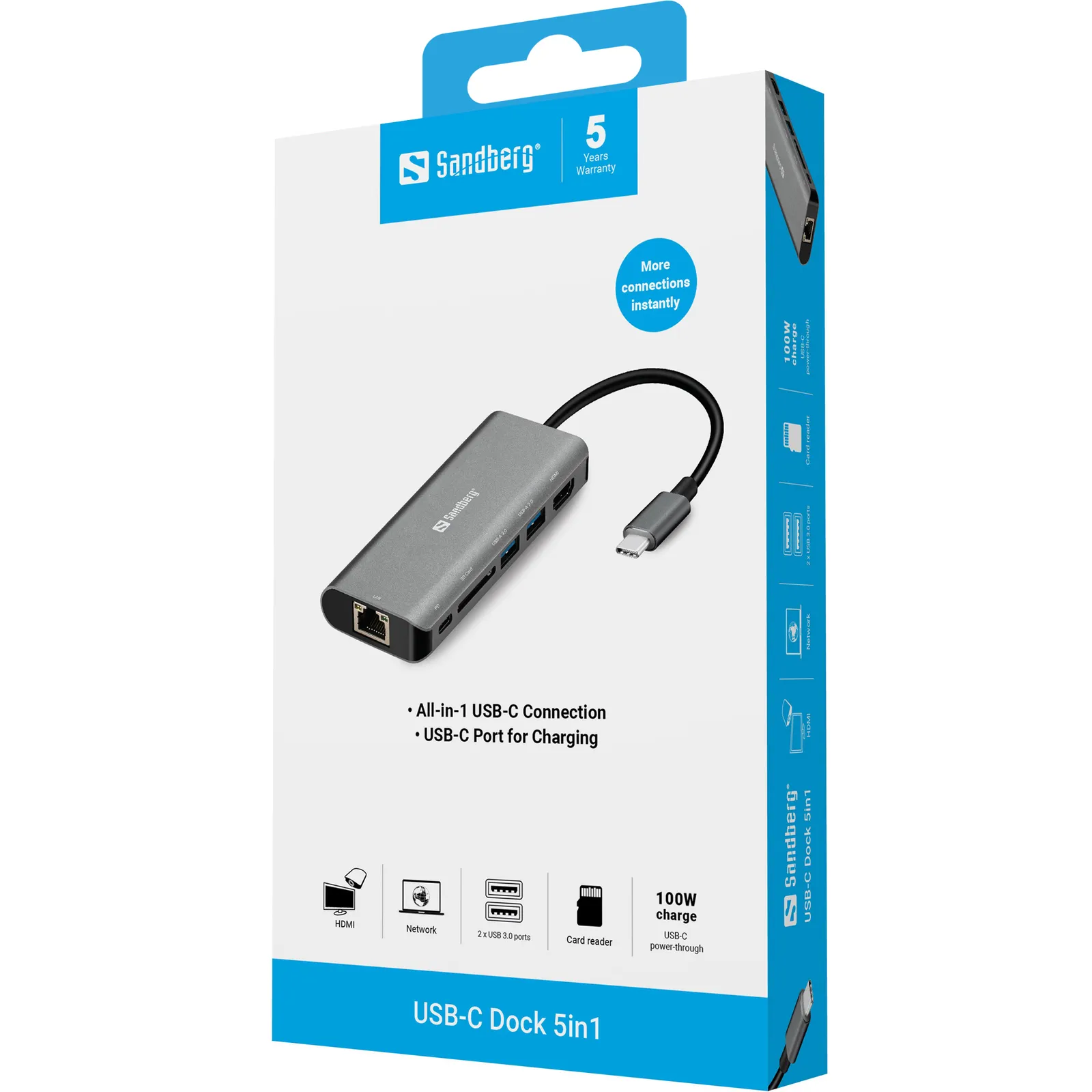 Sandberg 136-18 laptop dock/port replicator – slika 3