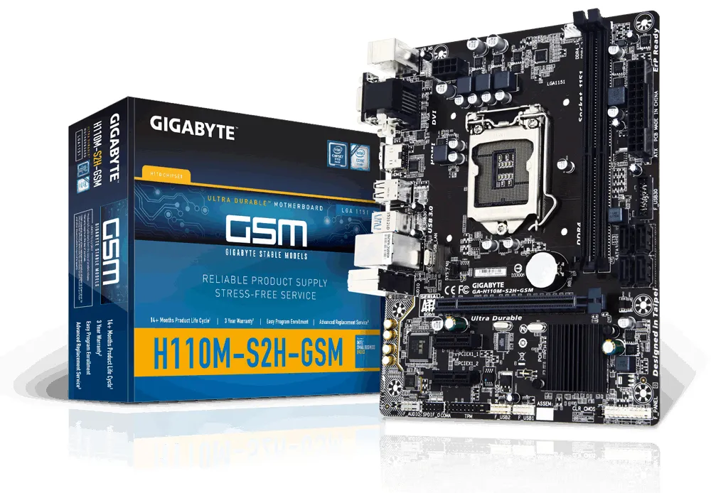 GIGABYTE GA-H110M-S2H-GSM motherboard