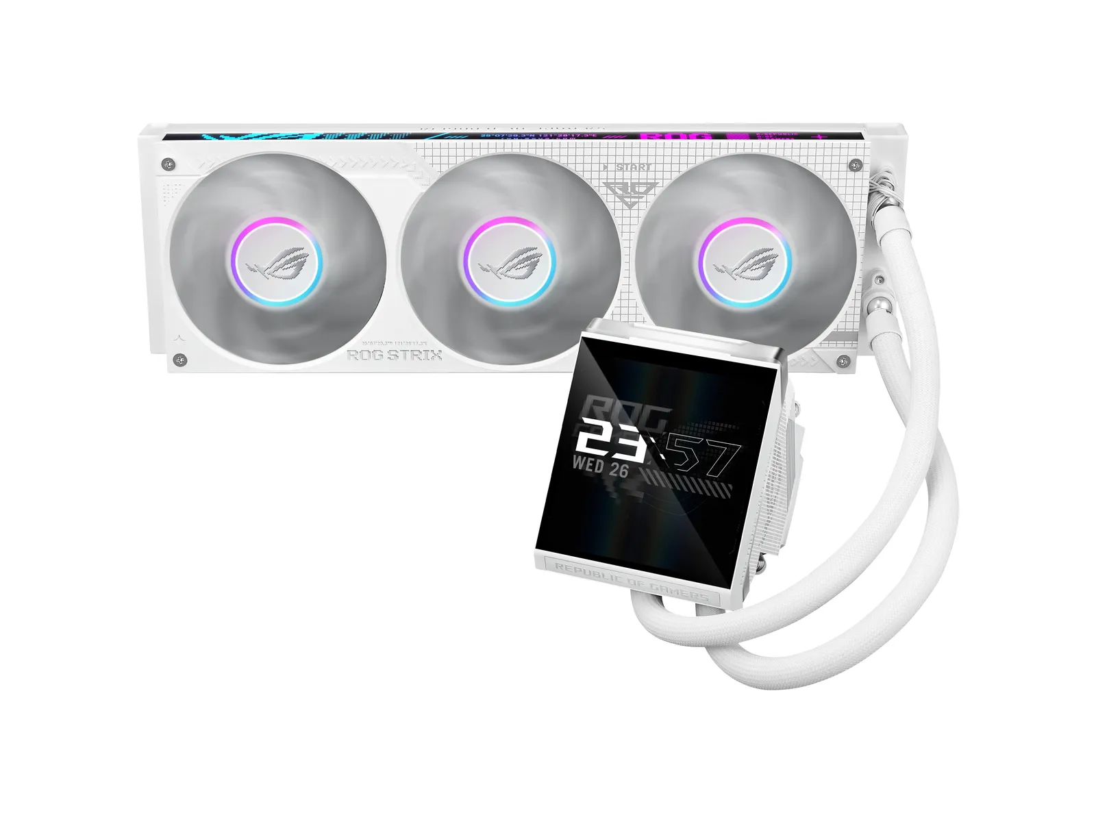 ASUS ROG Strix LC IV 360 ARGB LCD White Edition – slika 3