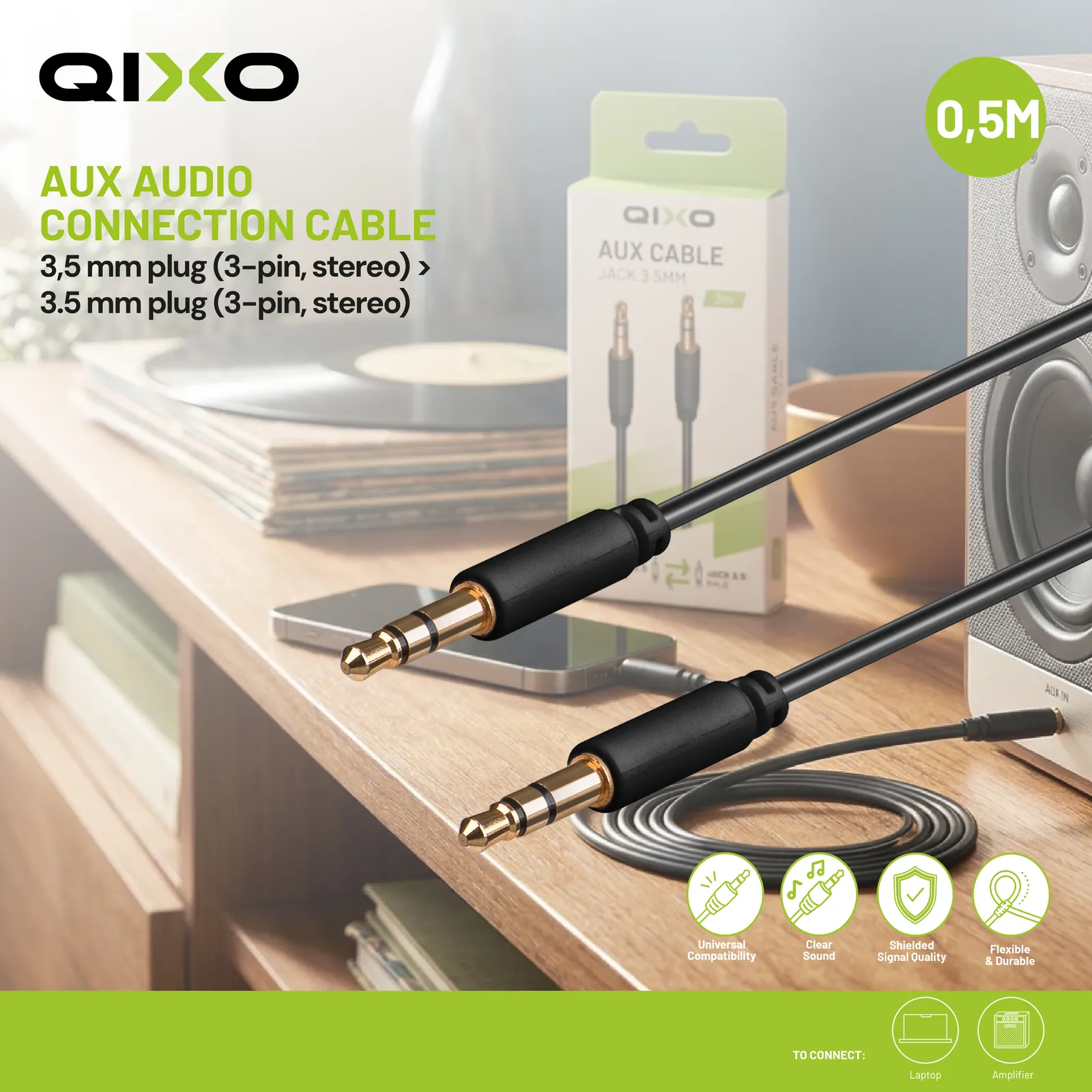 Qixo QXJACK35MM0D5MK audio cable – slika 4