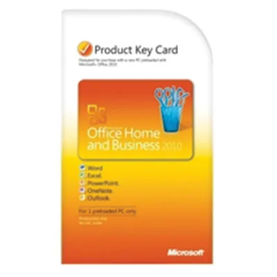 HP Microsoft Office 2010 Home and Business Product Key Card