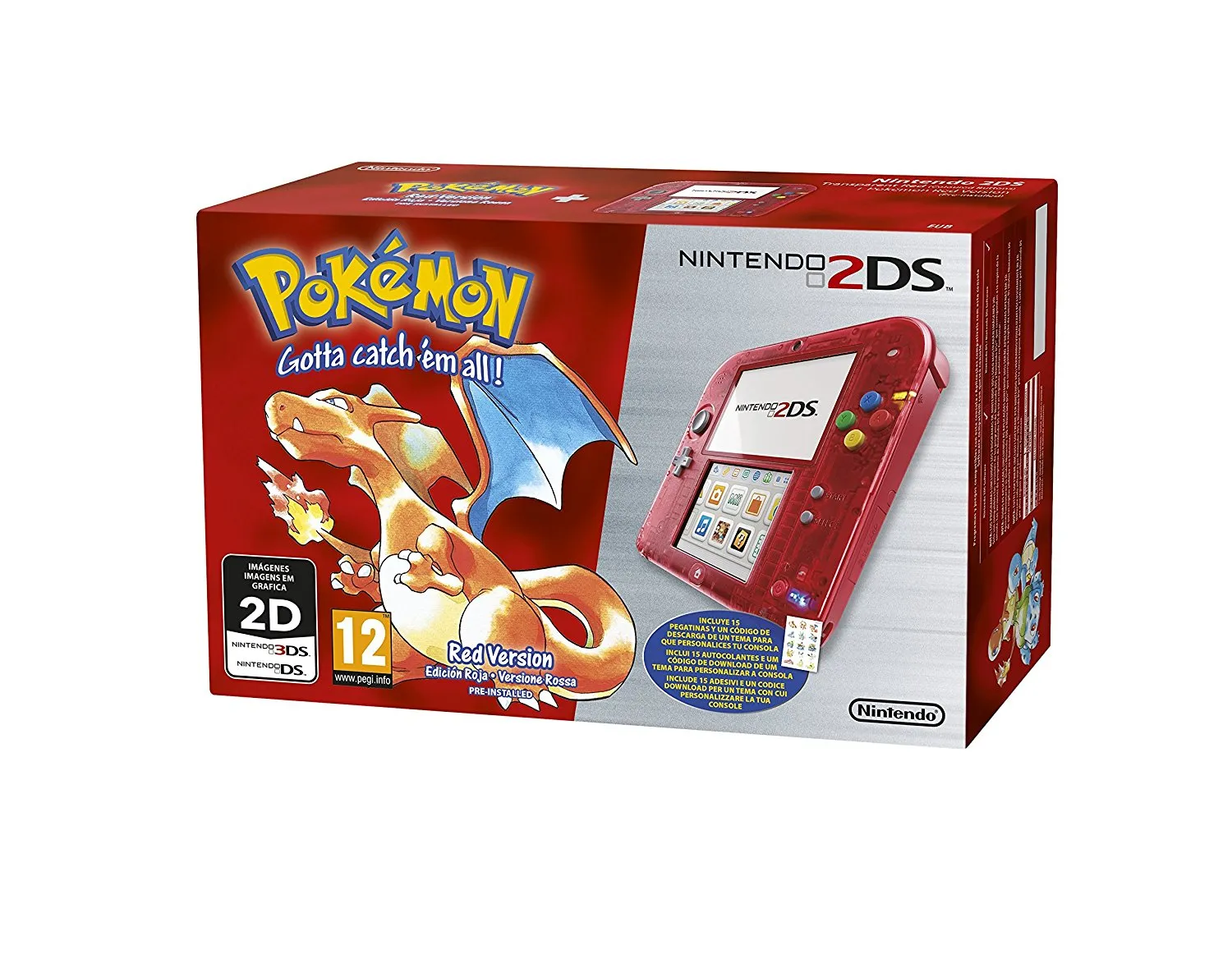 Nintendo 2DS Special Edition: Pokémon Red Version portable game console