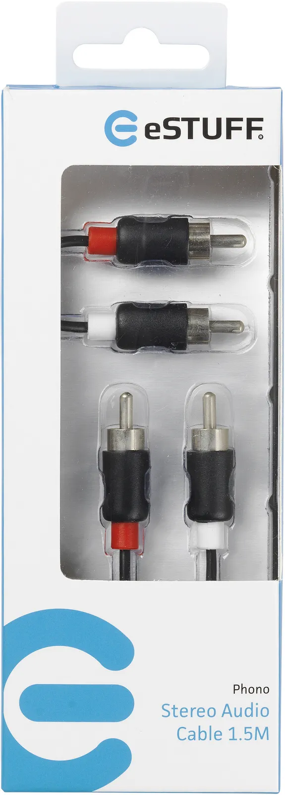 eSTUFF 1.5m 2x RCA - 2x RCA audio cable – slika 2