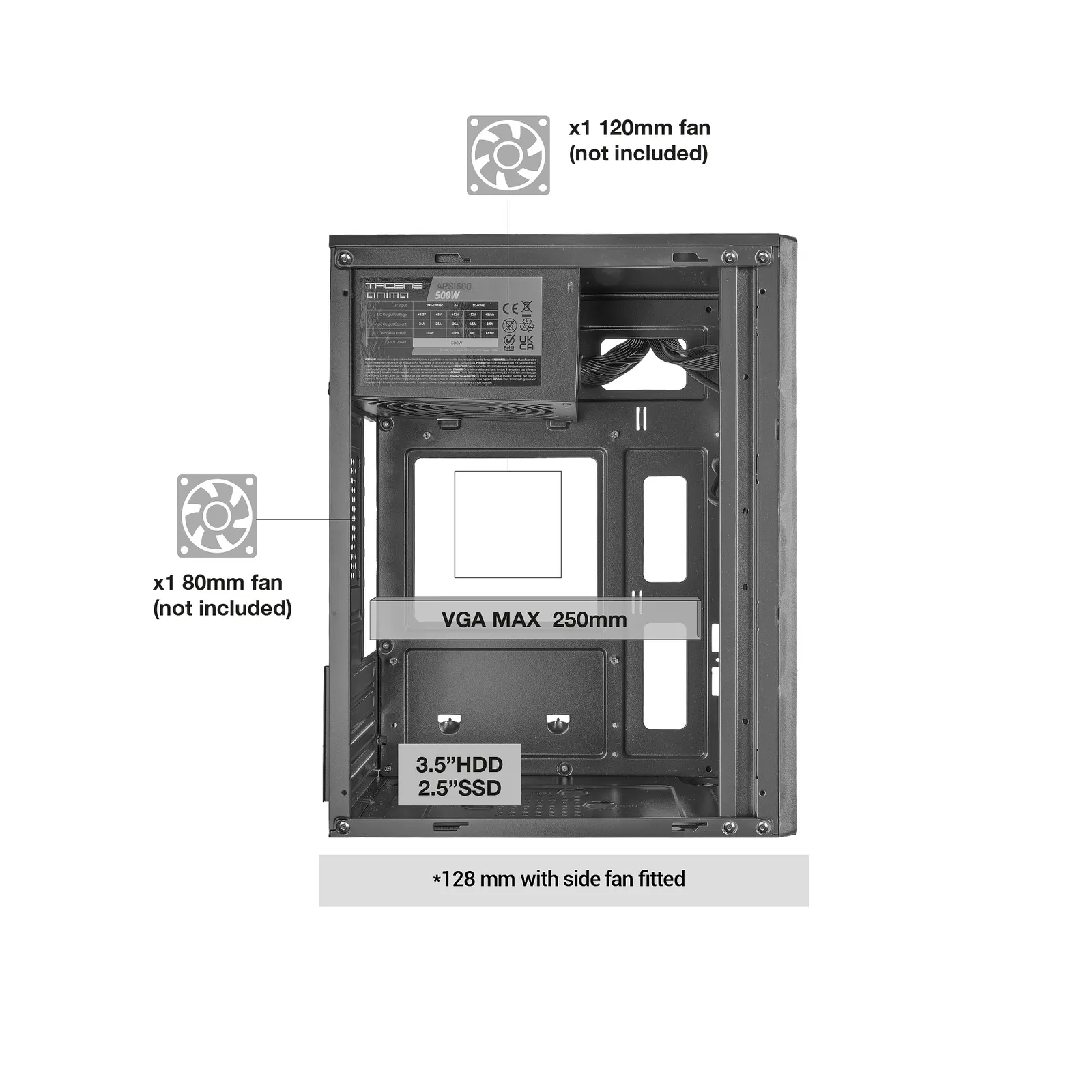 Tacens Anima AC7500 computer case – slika 8