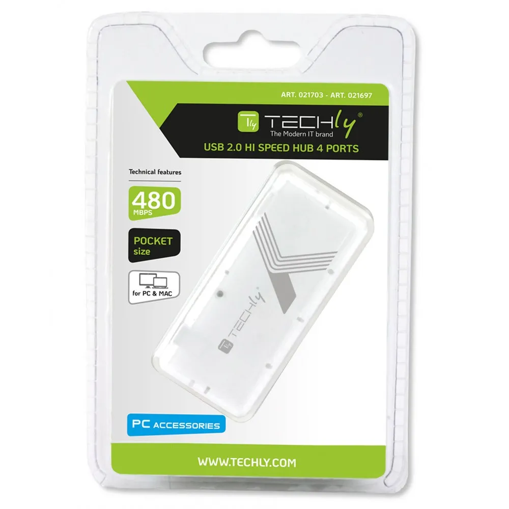Techly IUSB2-HUB4-WHTY interface hub – slika 2