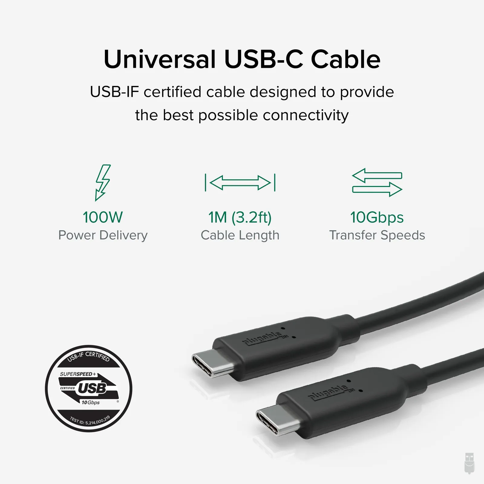 Plugable Technologies USBC-C100 USB cable – slika 3