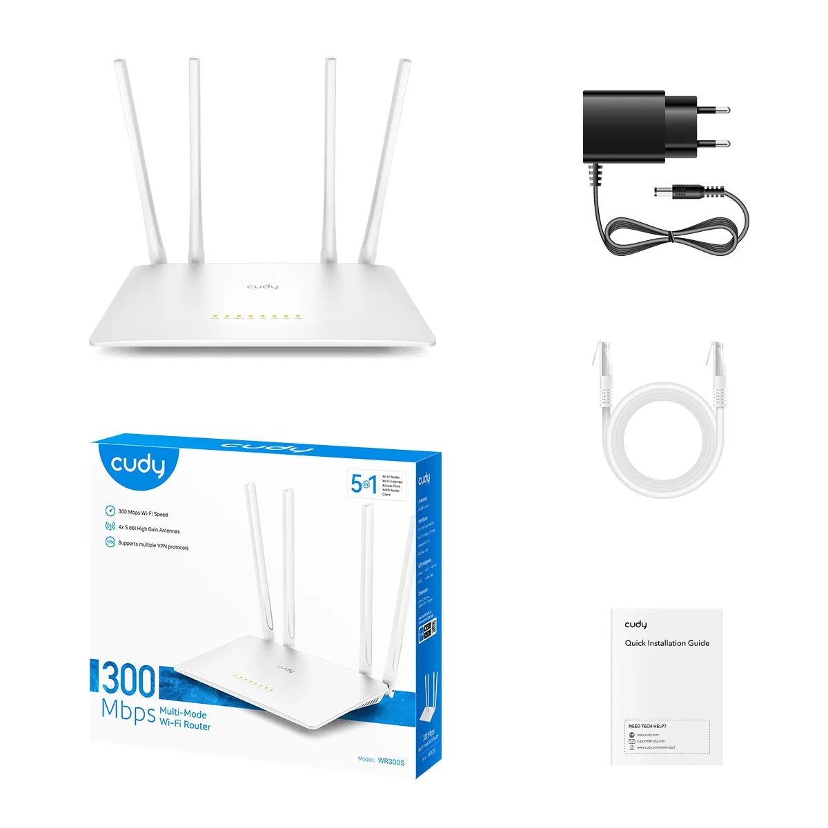 Cudy 300 Mbps Multi-Mode Wi-Fi Router, WR300S 1.0 wireless router – slika 5