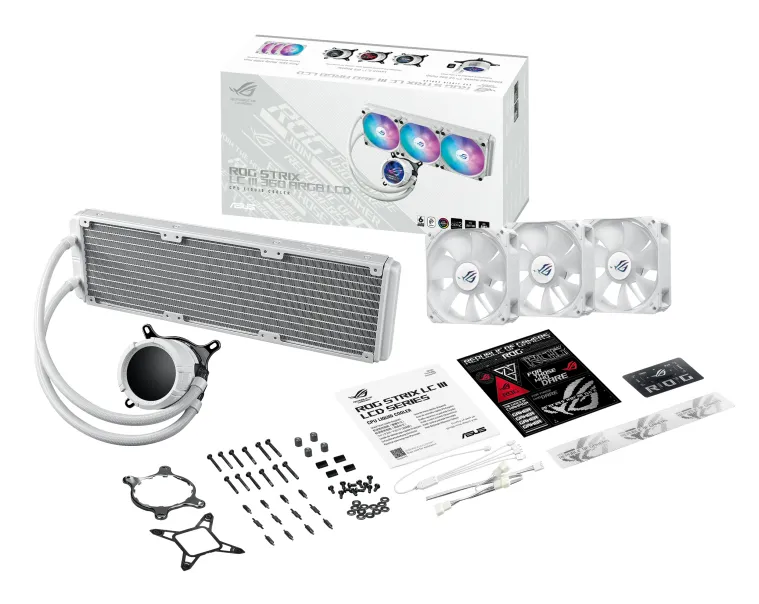 ASUS ROG STRIX LC III 360 ARGB LCD White Edition – slika 10
