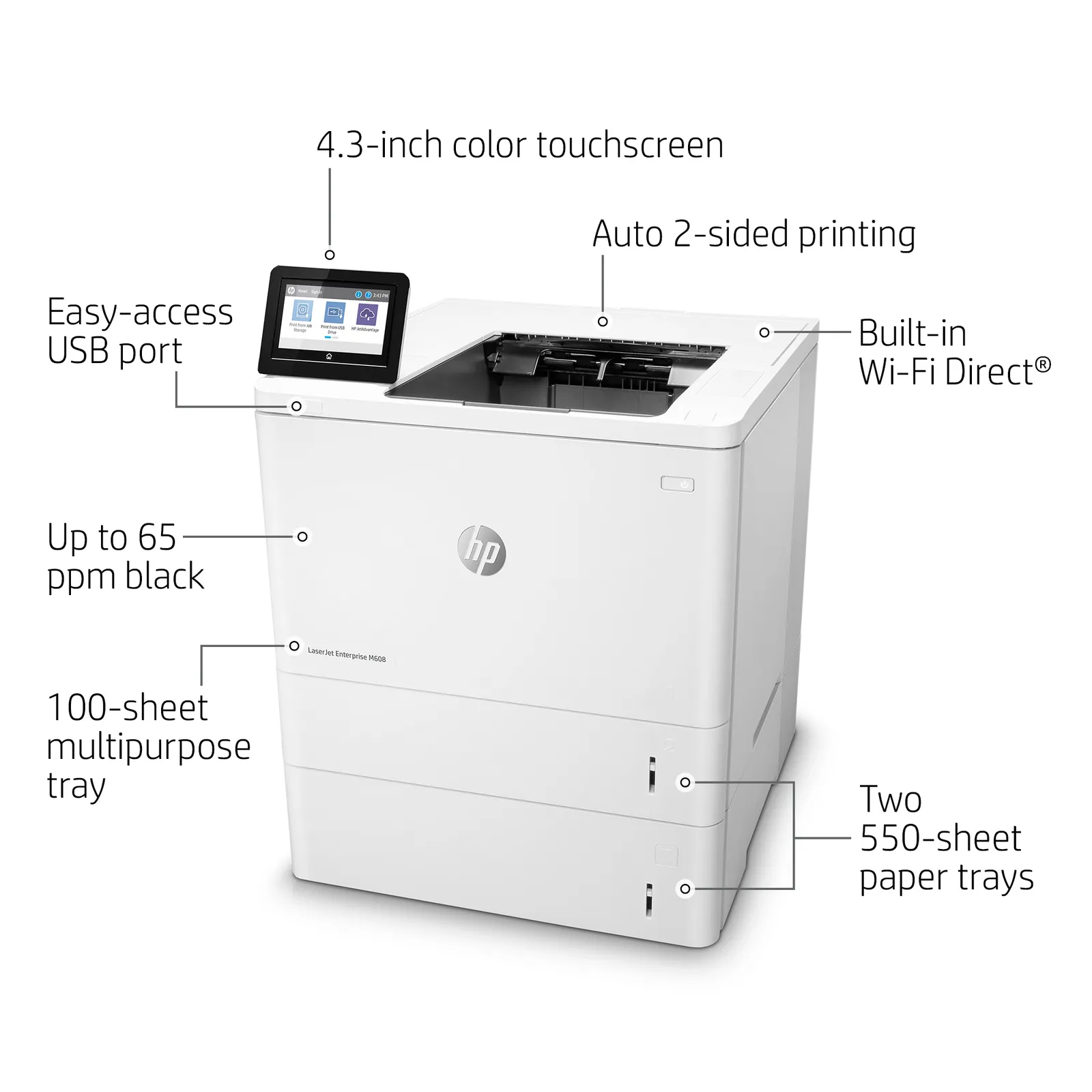 HP LaserJet Enterprise M608x – slika 7