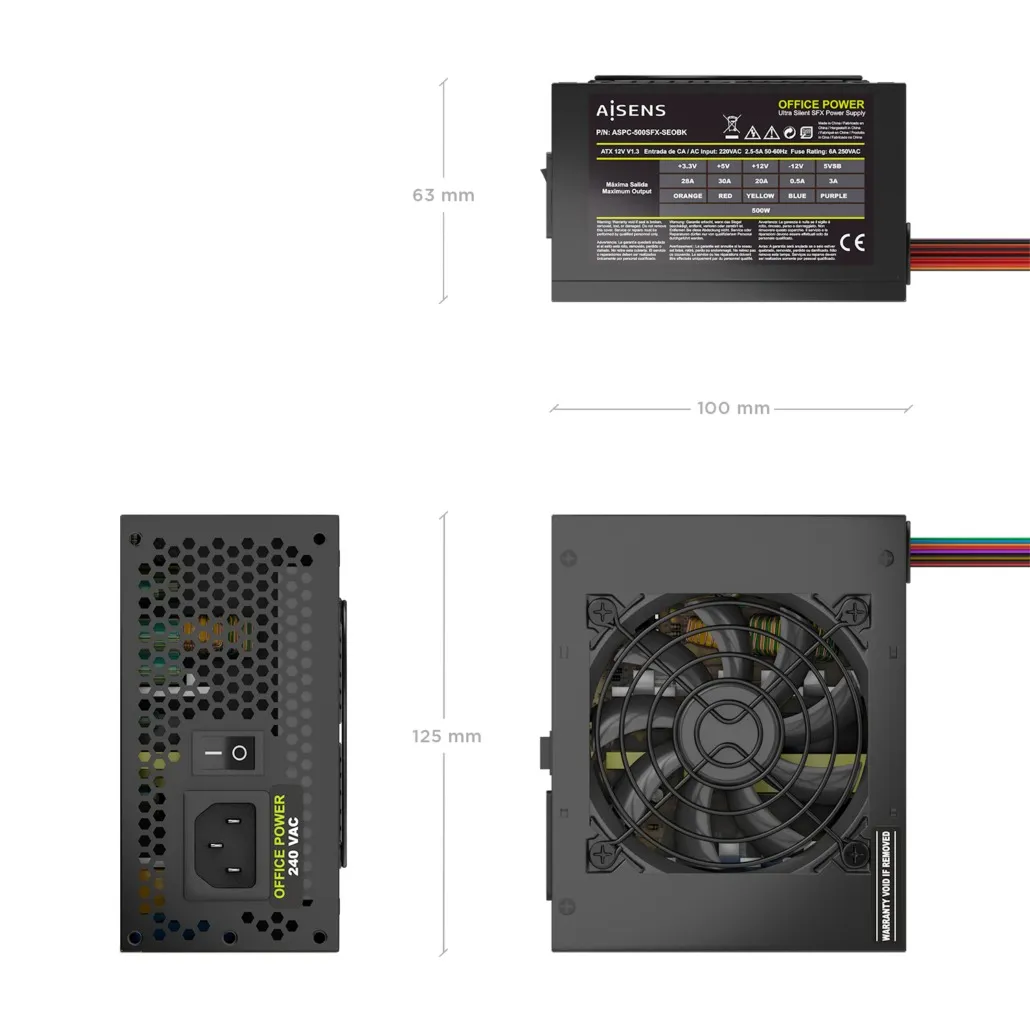 AISENS ASPC-500SFX-SEOBK power supply unit – slika 3