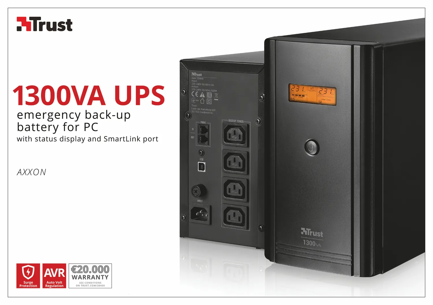Trust AXXON uninterruptible power supply (UPS) – slika 2