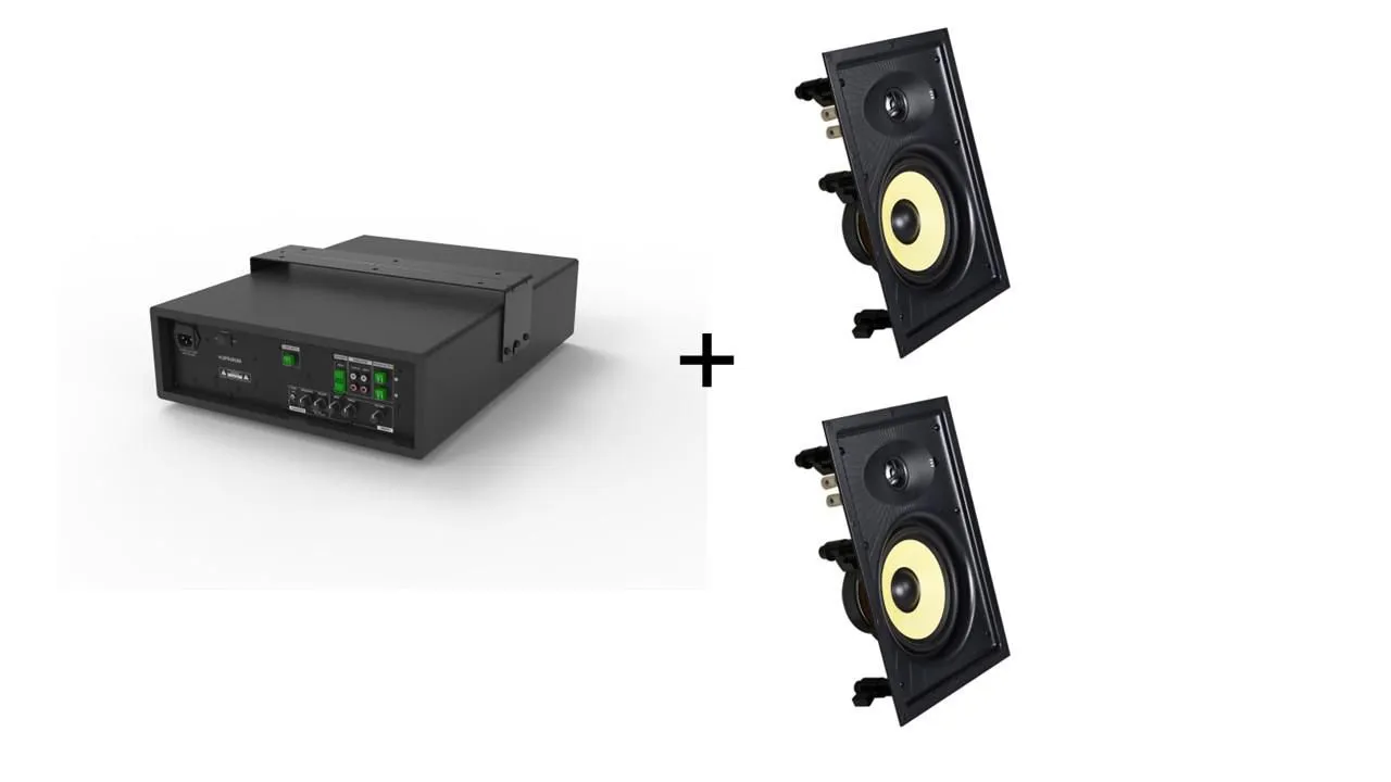 Vivolink Audiopack Subwoofer + 2 x premium in-wall speakers (Limited Bundle Pack Offer)