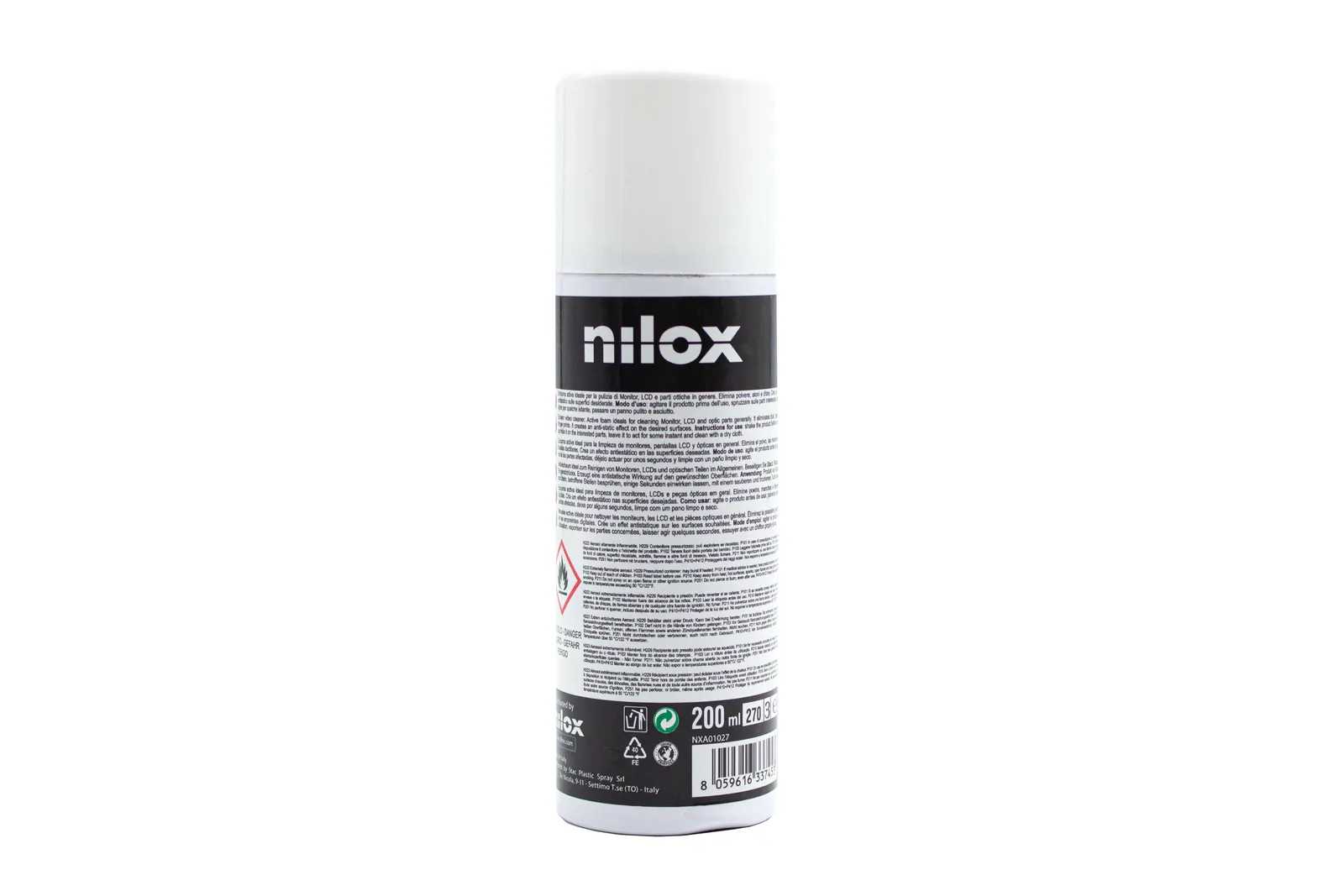 Nilox mousse de spray détergente pour tous les types d'écrans, moniteurs, téléviseurs, téléviseurs, tablettes, smartphones, lcd, ips, plasma – slika 2