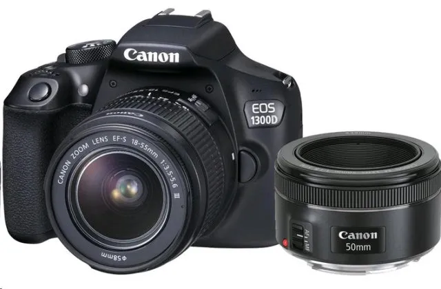Canon EOS 1300D + 18-55mm IS II + 50mm STM