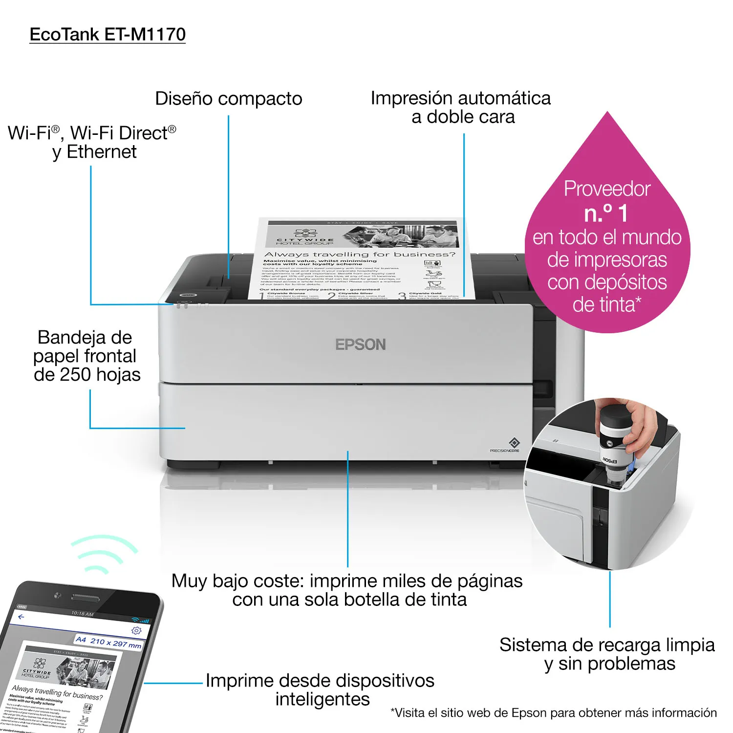 Epson EcoTank ET-M1170 inkjet printer – slika 10